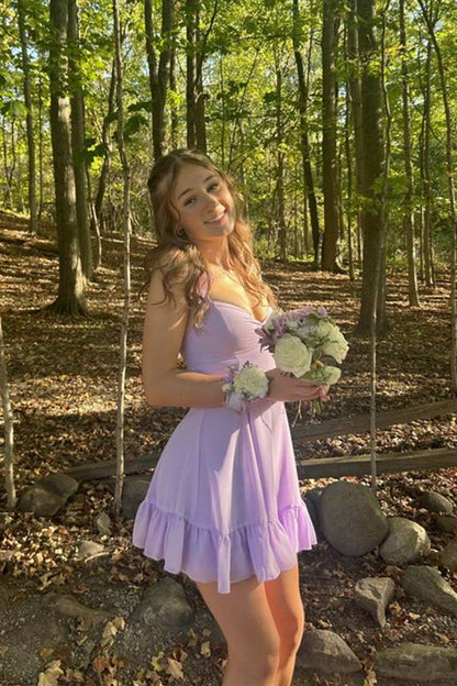 Robe de bal bustier violette en satin avec appliques, robe de soirée formelle J9413
