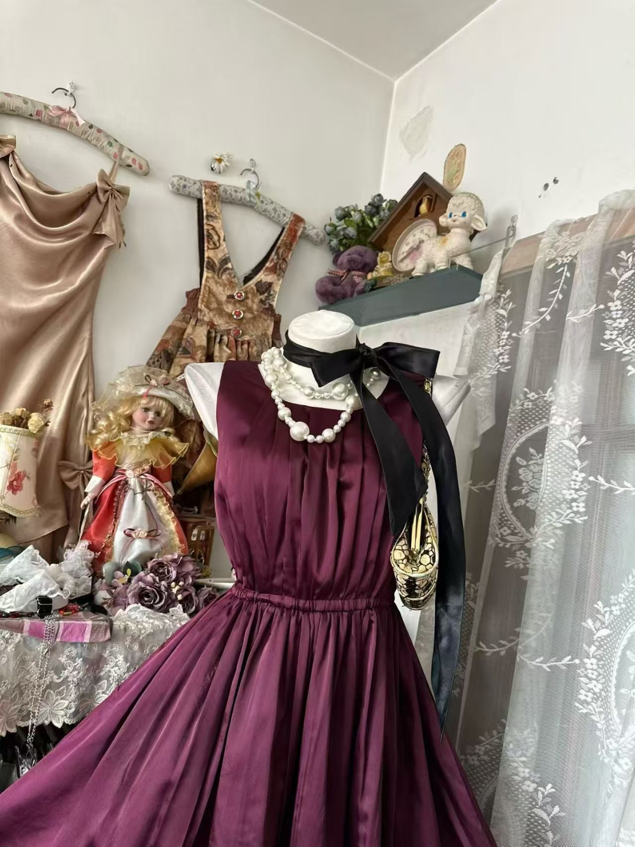 Trägerloses silbernes Vintage-Abendkleid, A-Linie, Geburtstagskleid J9370