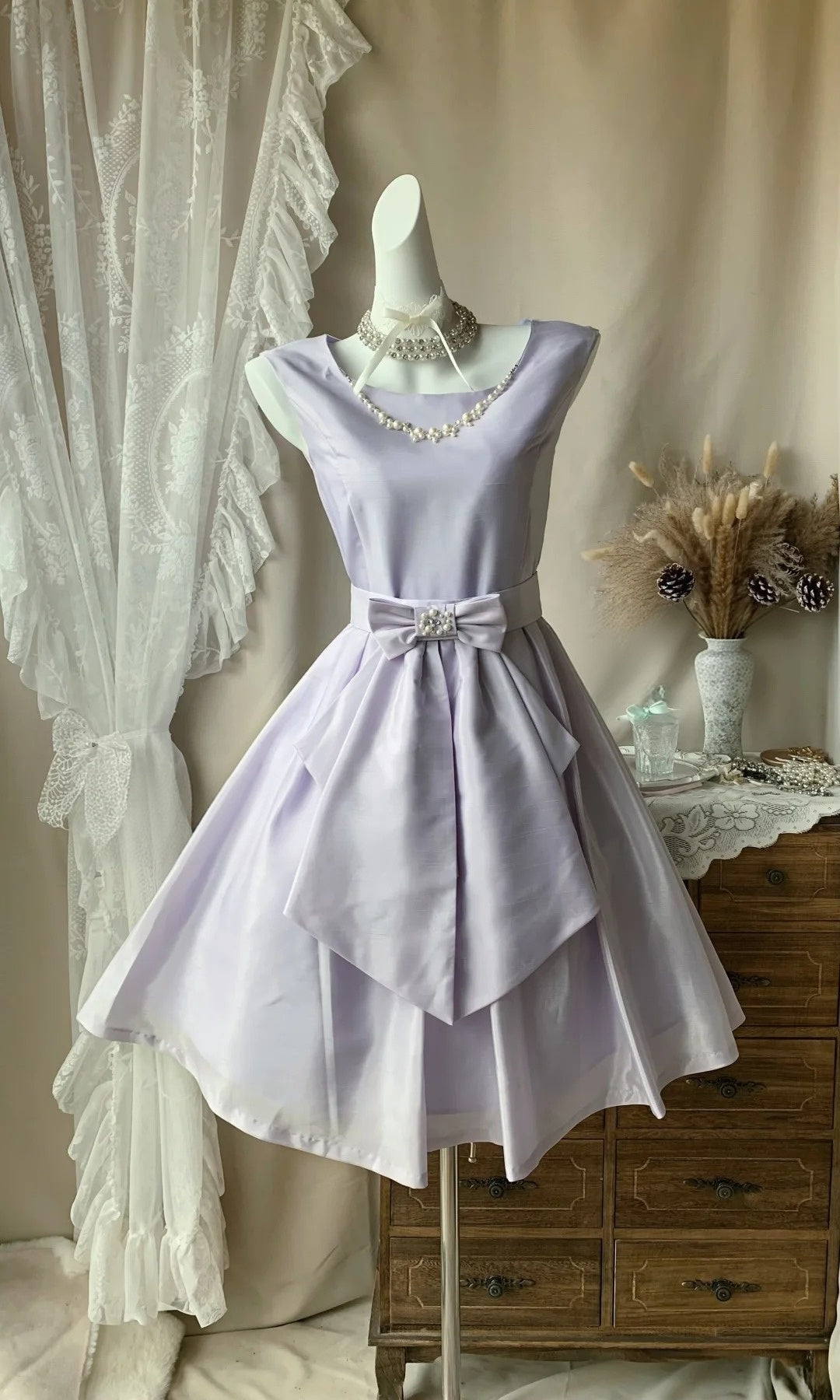 Robe de bal bustier violette en satin avec appliques, robe de soirée formelle J9413