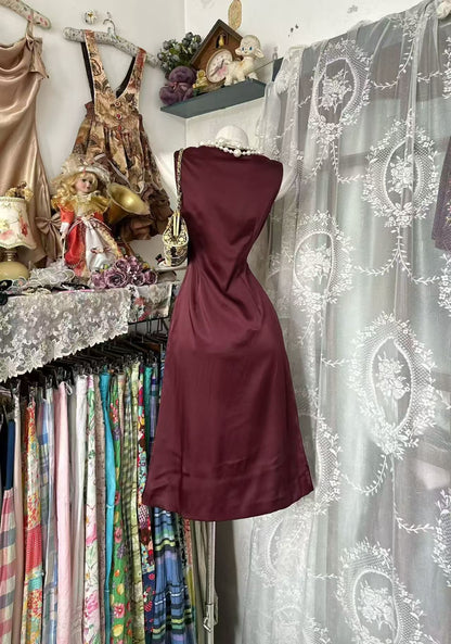 Sleeveless Sheath Burgundy Birthday Dress Homecoming Dress J11117