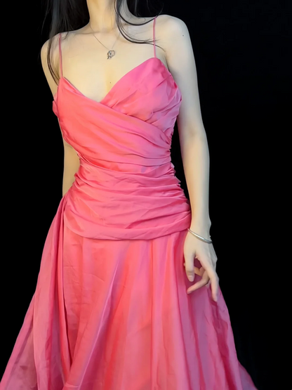 Spaghetti Strap A Line Chiffon Homecoming Dress J10147