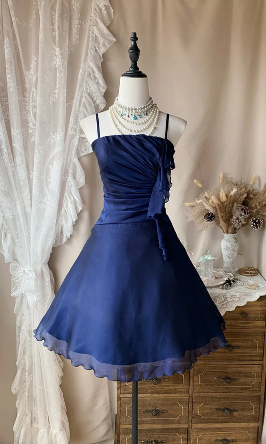 Trägerloses silbernes Vintage-Abendkleid, A-Linie, Geburtstagskleid J9370