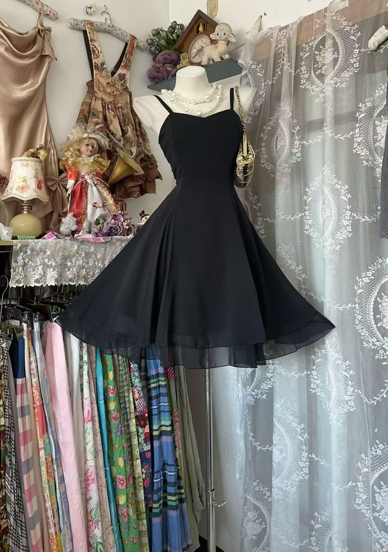 Trägerloses silbernes Vintage-Abendkleid, A-Linie, Geburtstagskleid J9370