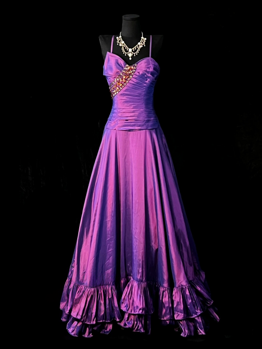 Trägerloses silbernes Vintage-Abendkleid, A-Linie, Geburtstagskleid J9370