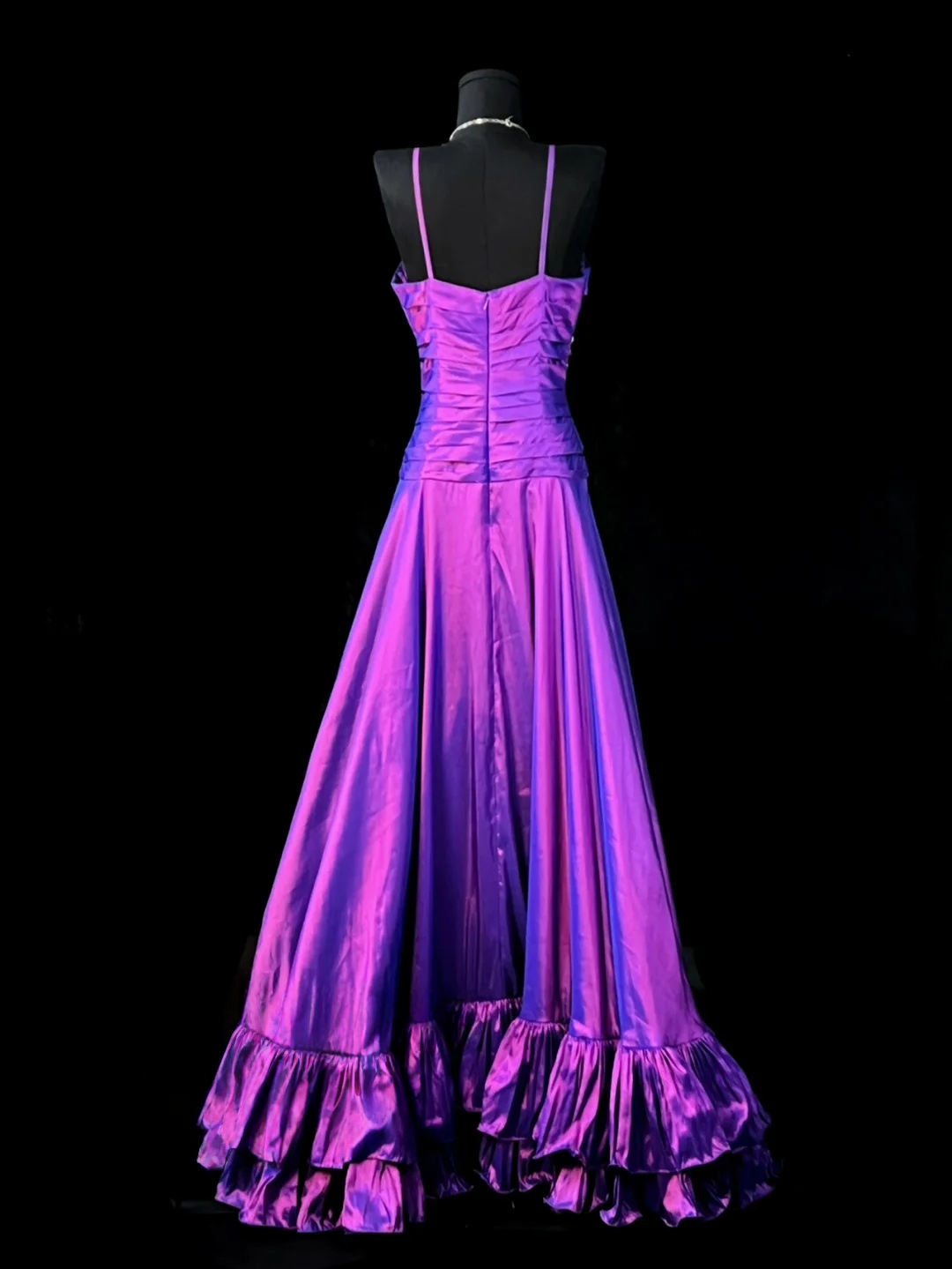 Spaghetti Strap A Line Purple Prom Dress  J10141