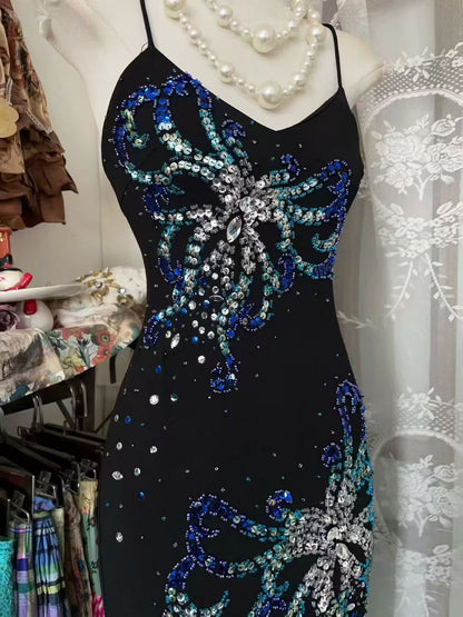 Robe de bal bustier violette en satin avec appliques, robe de soirée formelle J9413