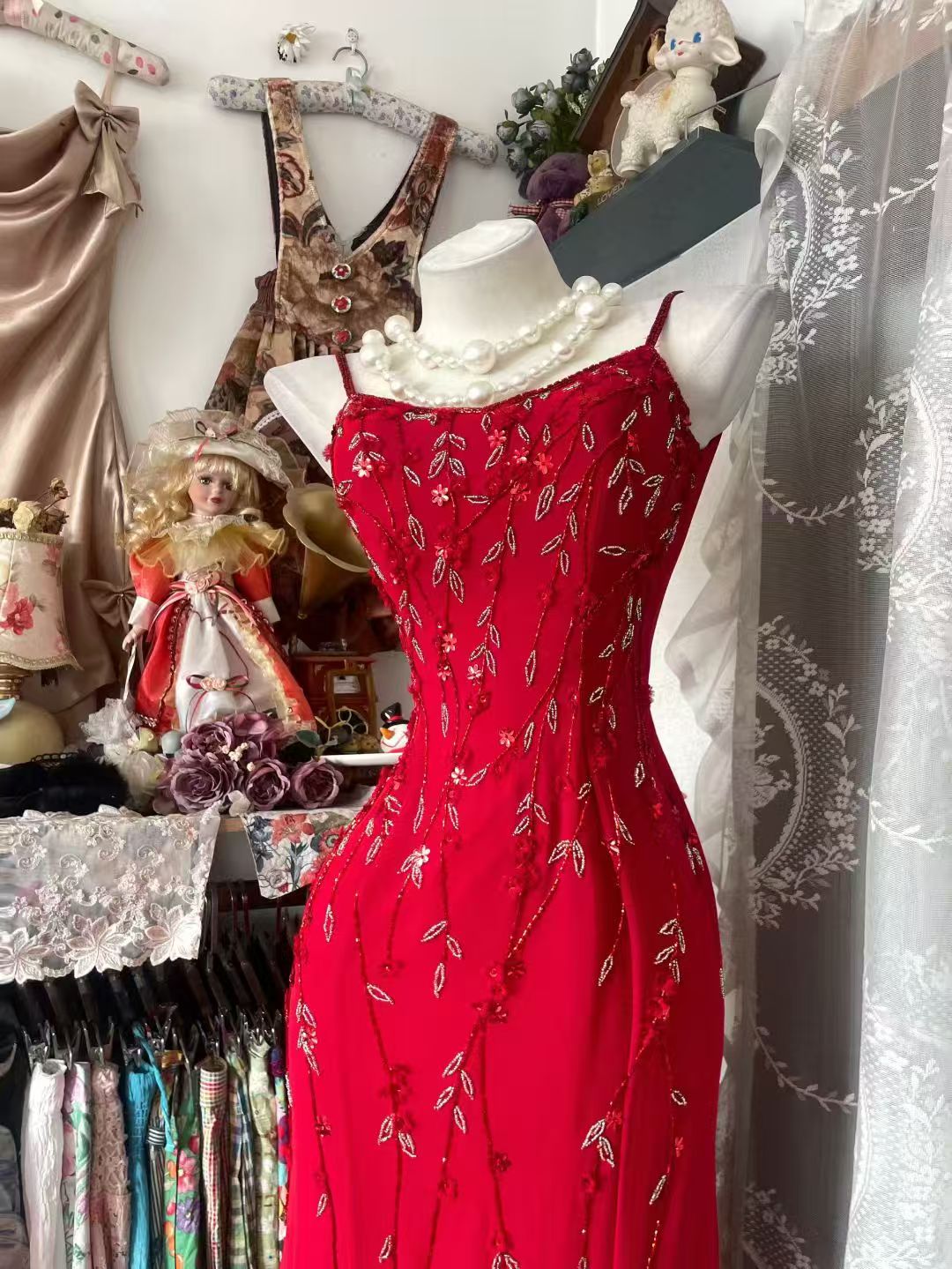Trägerloses silbernes Vintage-Abendkleid, A-Linie, Geburtstagskleid J9370