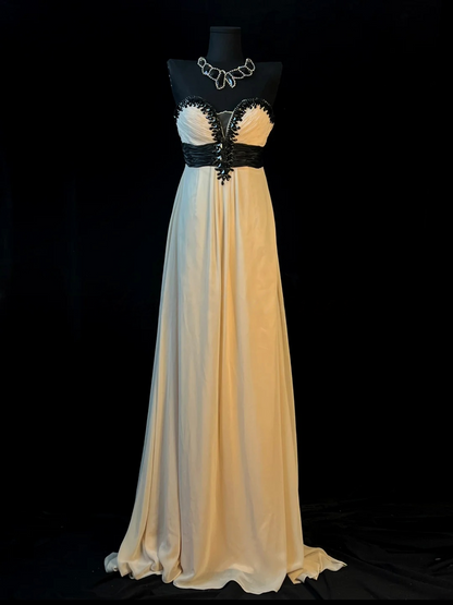 Robe de bal bustier violette en satin avec appliques, robe de soirée formelle J9413