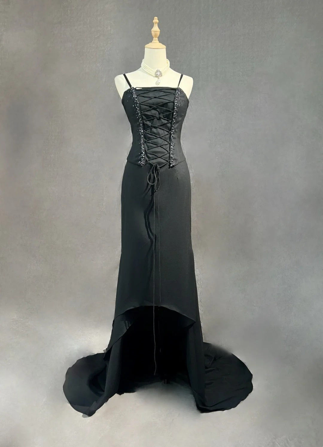 Robe de bal bustier violette en satin avec appliques, robe de soirée formelle J9413