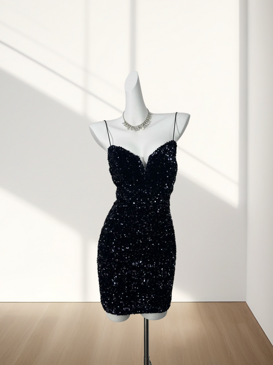 Trägerloses silbernes Vintage-Abendkleid, A-Linie, Geburtstagskleid J9370