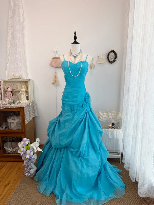 Trägerloses silbernes Vintage-Abendkleid, A-Linie, Geburtstagskleid J9370