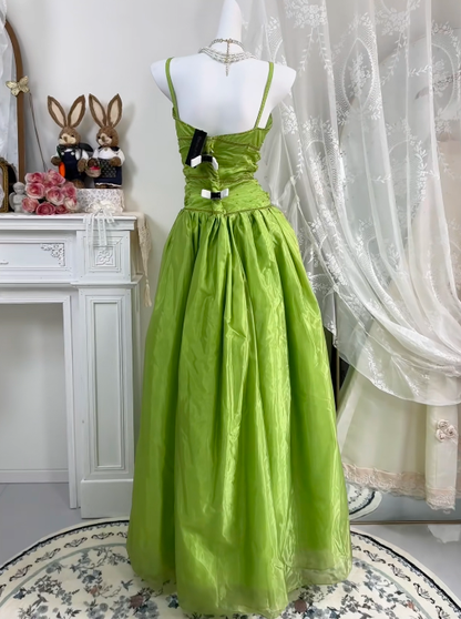 Trägerloses silbernes Vintage-Abendkleid, A-Linie, Geburtstagskleid J9370