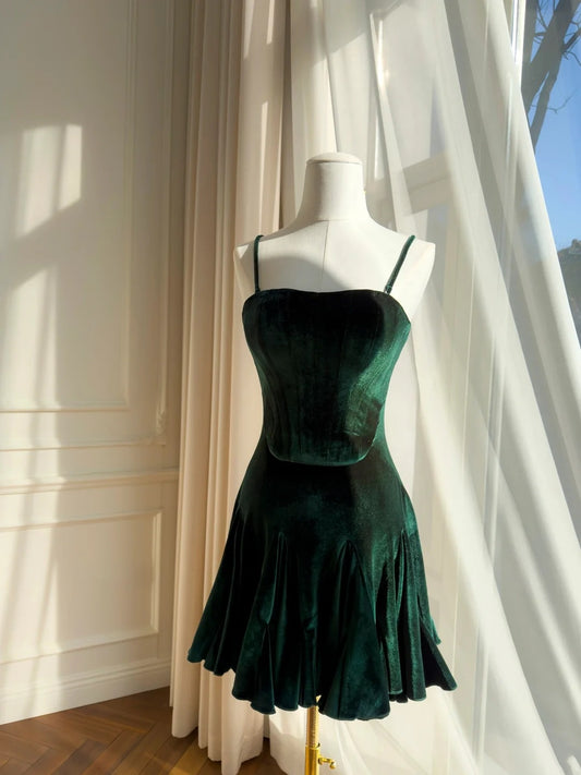 Trägerloses silbernes Vintage-Abendkleid, A-Linie, Geburtstagskleid J9370