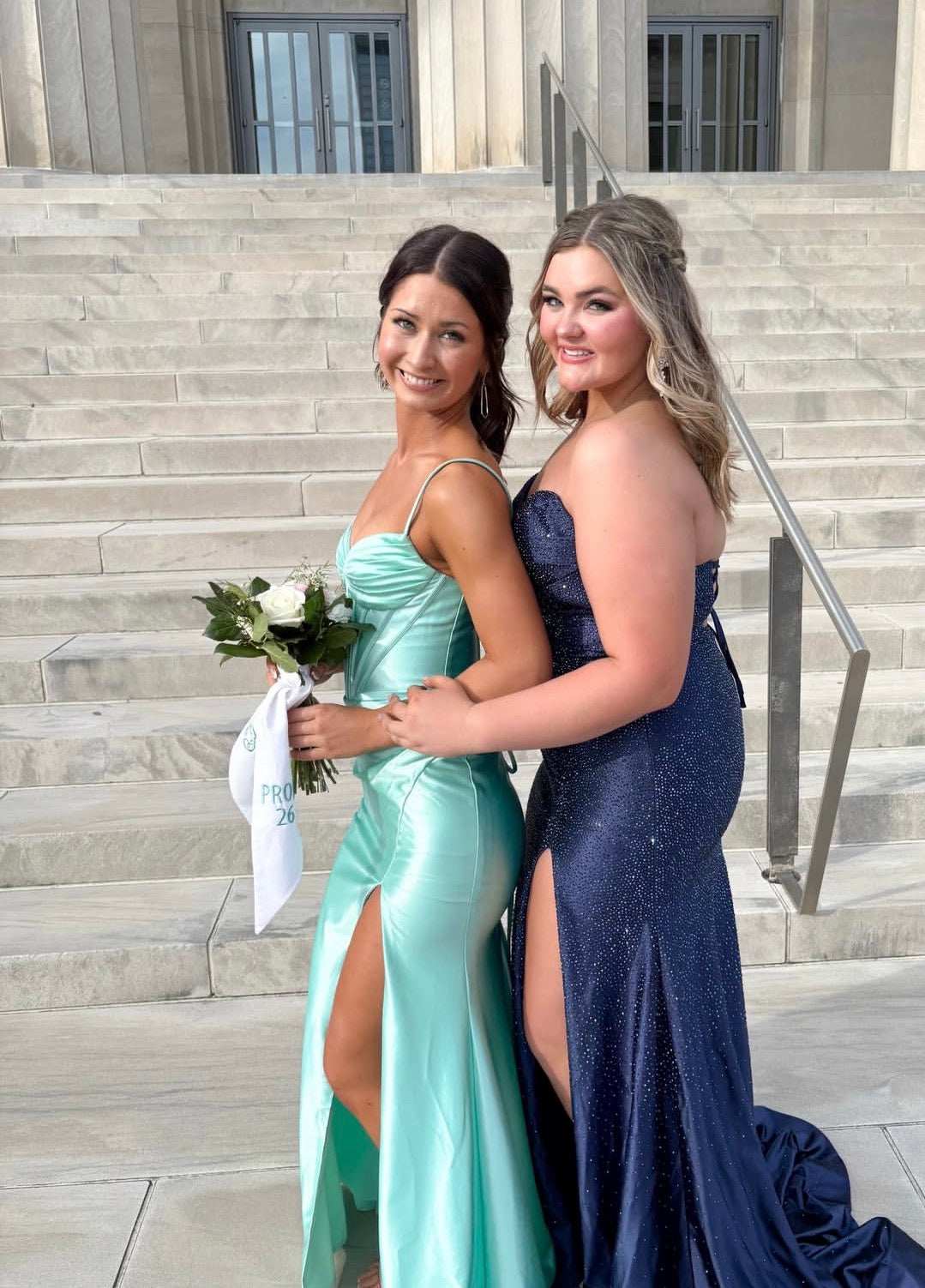 Spaghetti Strap Mermaid Formal Prom Dress With Slit J10020