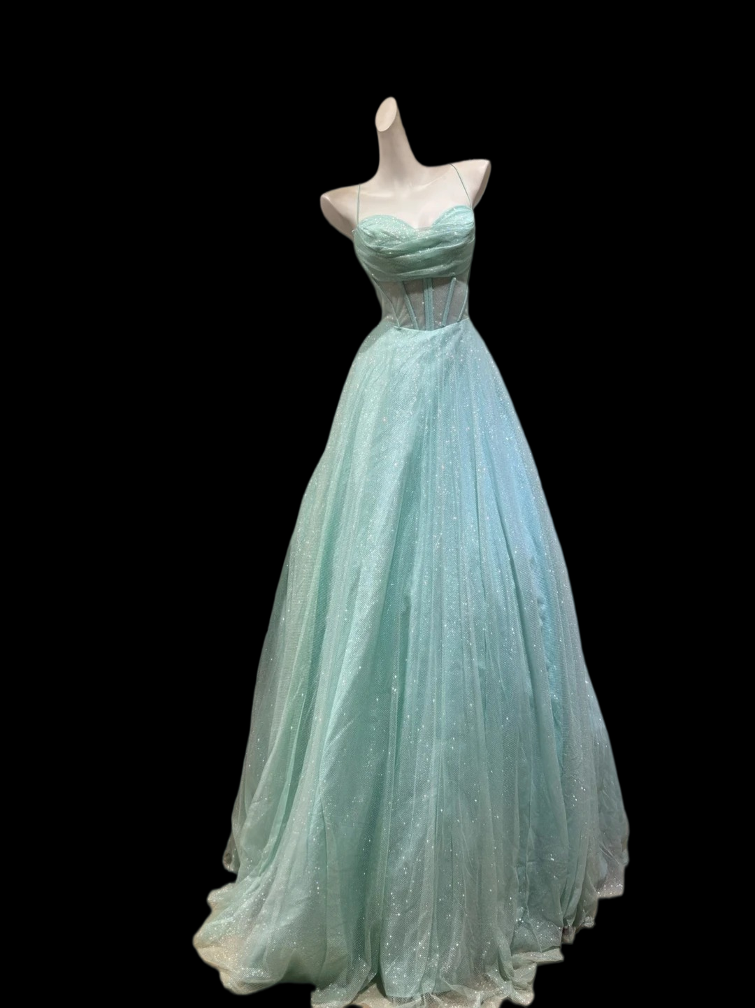 Trägerloses silbernes Vintage-Abendkleid, A-Linie, Geburtstagskleid J9370