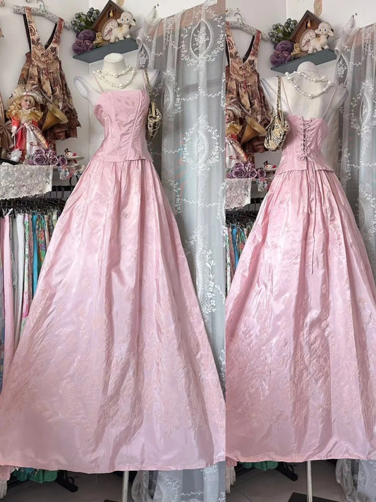 Trägerloses silbernes Vintage-Abendkleid, A-Linie, Geburtstagskleid J9370