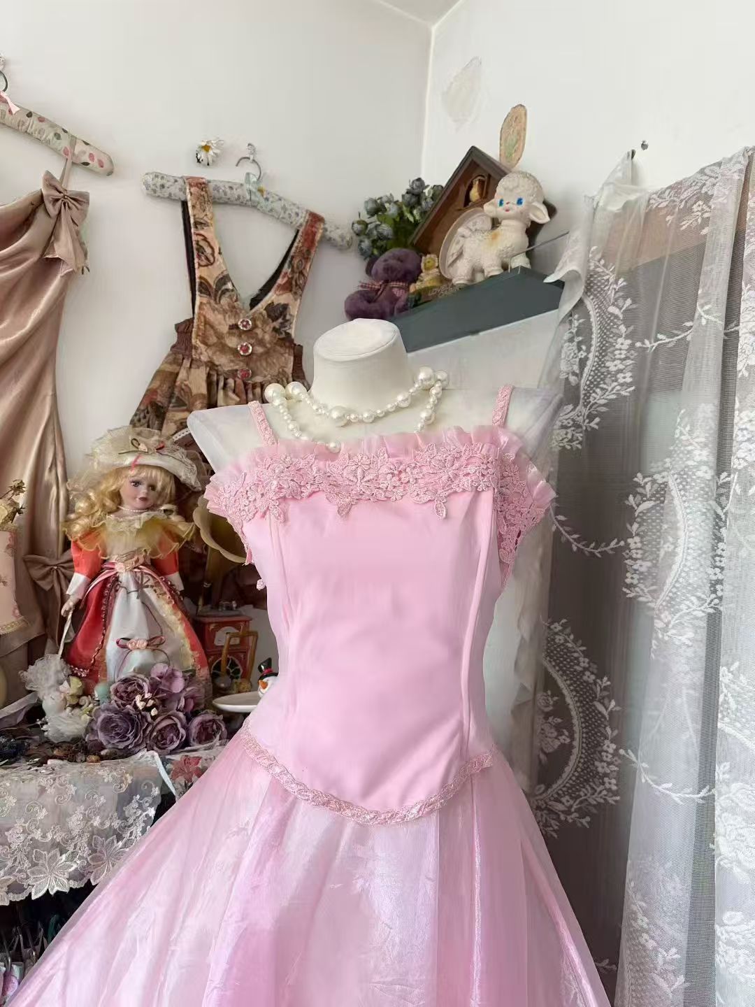 Trägerloses silbernes Vintage-Abendkleid, A-Linie, Geburtstagskleid J9370
