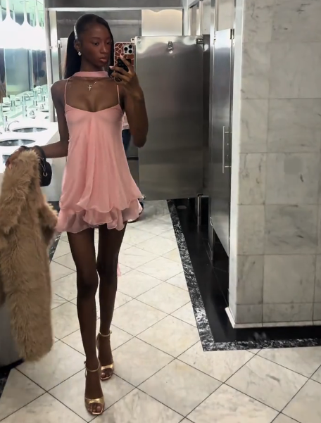 Spaghetti Strap Pink Homecoming Dress Short Birthday Outfit  J10428