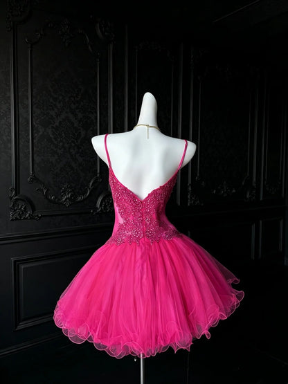 Robe de bal bustier violette en satin avec appliques, robe de soirée formelle J9413