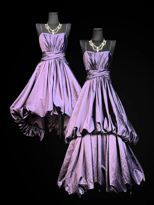 Trägerloses silbernes Vintage-Abendkleid, A-Linie, Geburtstagskleid J9370