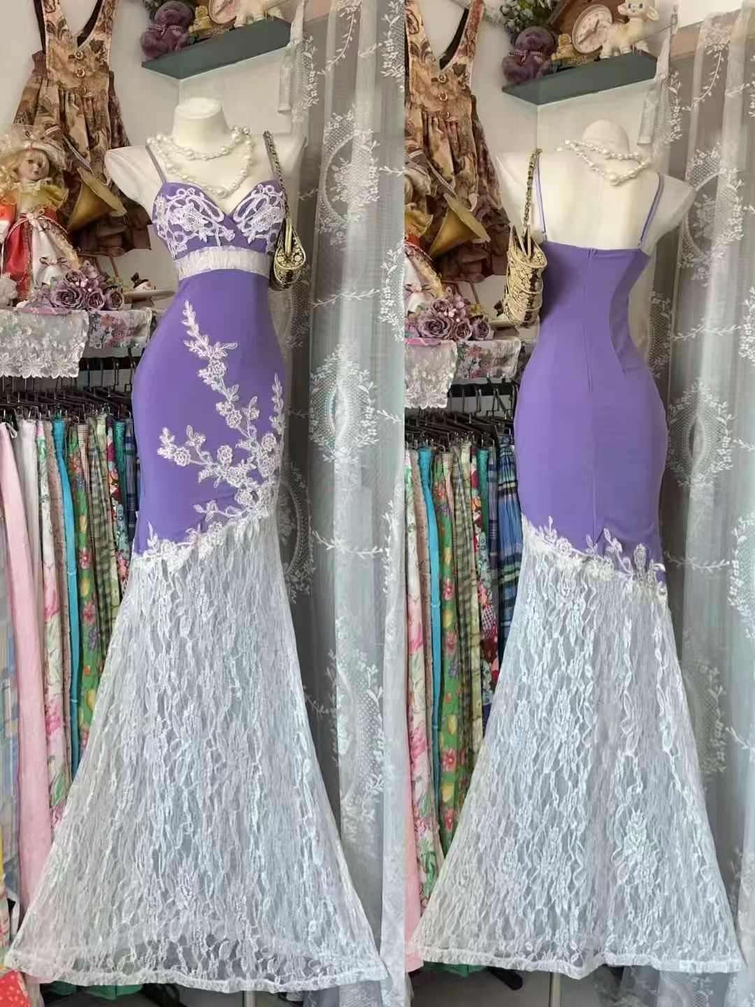 Trägerloses silbernes Vintage-Abendkleid, A-Linie, Geburtstagskleid J9370