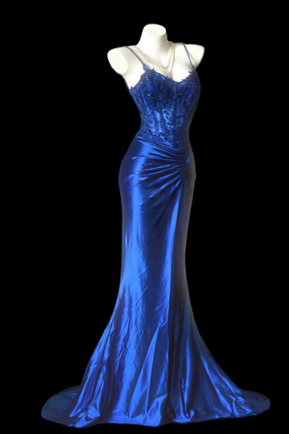 Trägerloses silbernes Vintage-Abendkleid, A-Linie, Geburtstagskleid J9370