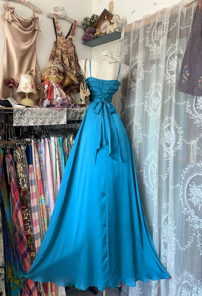 Trägerloses silbernes Vintage-Abendkleid, A-Linie, Geburtstagskleid J9370