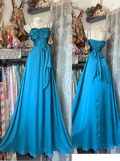 Trägerloses silbernes Vintage-Abendkleid, A-Linie, Geburtstagskleid J9370