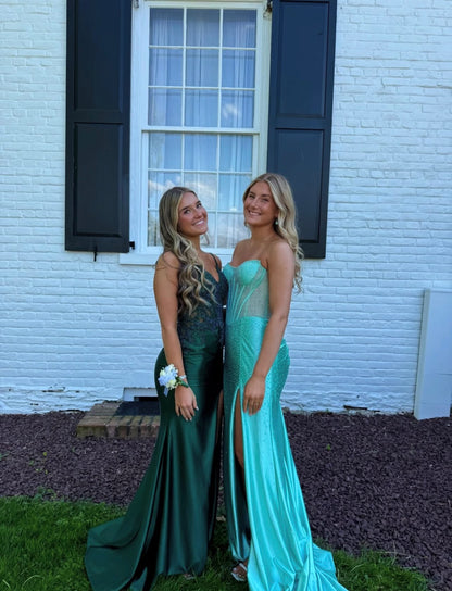 Trägerloses silbernes Vintage-Abendkleid, A-Linie, Geburtstagskleid J9370