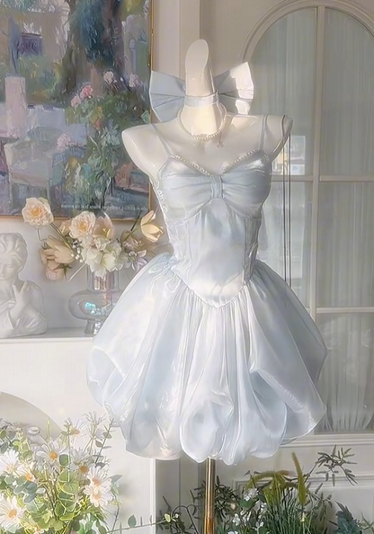 Robe de bal bustier violette en satin avec appliques, robe de soirée formelle J9413