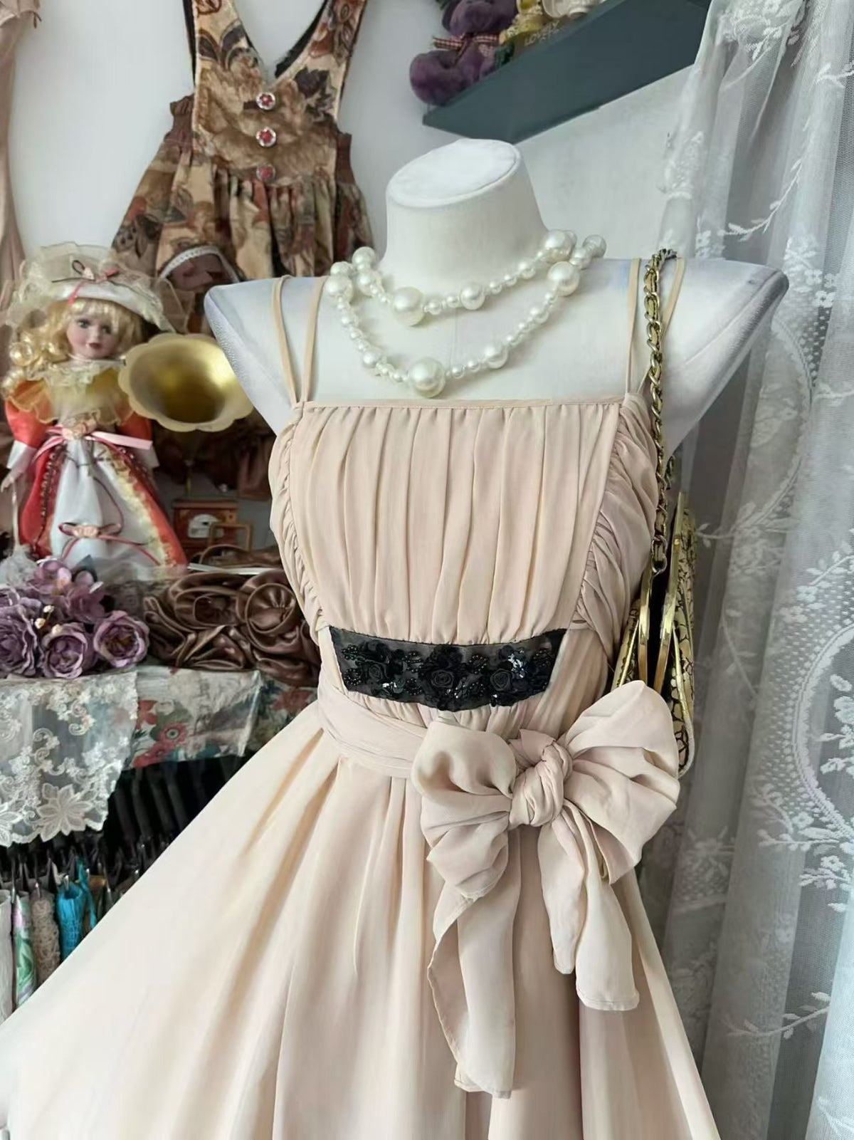 Robe de bal bustier violette en satin avec appliques, robe de soirée formelle J9413