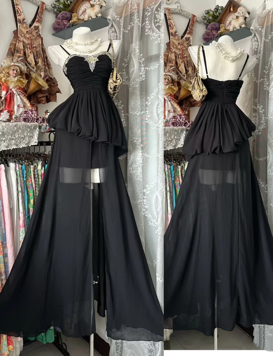 Trägerloses silbernes Vintage-Abendkleid, A-Linie, Geburtstagskleid J9370