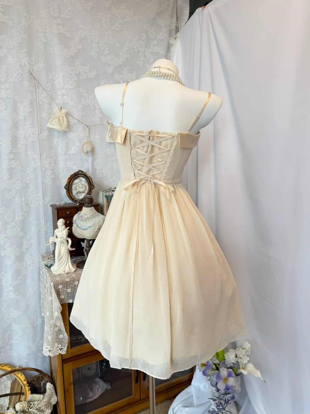 Trägerloses silbernes Vintage-Abendkleid, A-Linie, Geburtstagskleid J9370