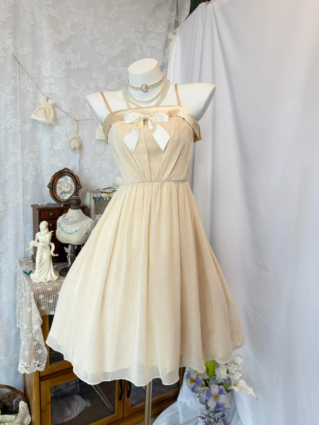 Trägerloses silbernes Vintage-Abendkleid, A-Linie, Geburtstagskleid J9370