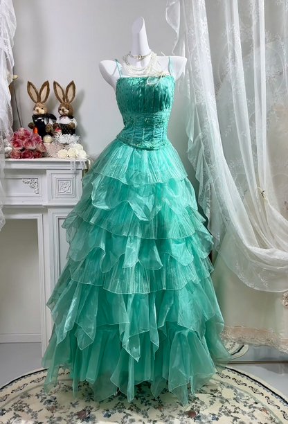 Trägerloses silbernes Vintage-Abendkleid, A-Linie, Geburtstagskleid J9370