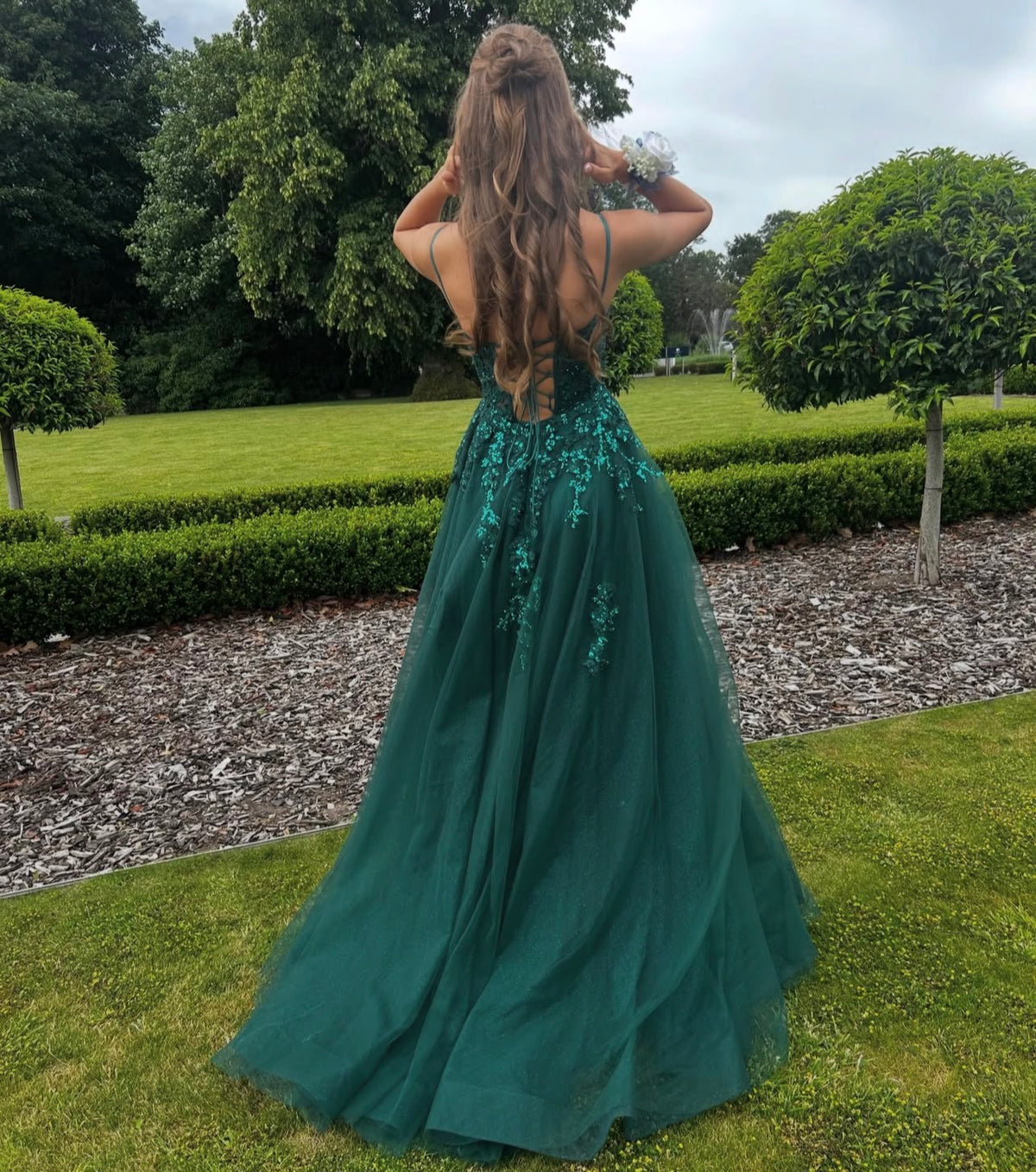 Trägerloses silbernes Vintage-Abendkleid, A-Linie, Geburtstagskleid J9370