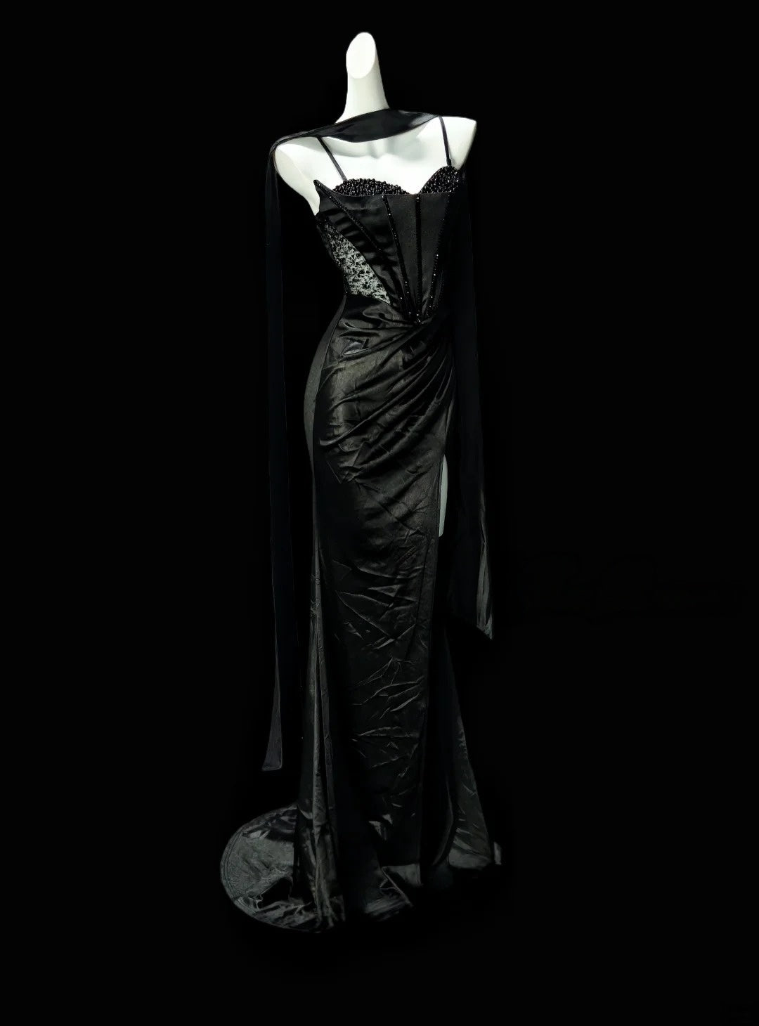 Trägerloses silbernes Vintage-Abendkleid, A-Linie, Geburtstagskleid J9370