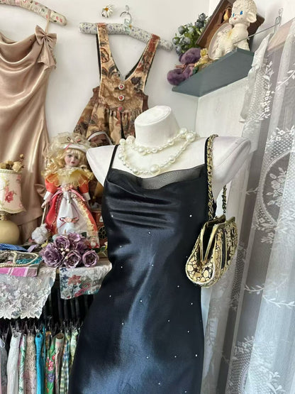 Robe de bal bustier violette en satin avec appliques, robe de soirée formelle J9413