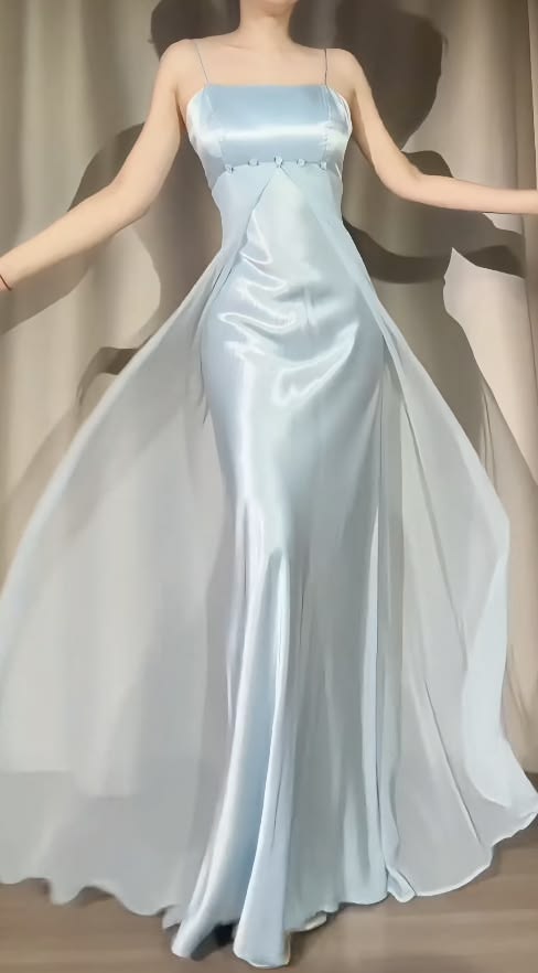 Trägerloses silbernes Vintage-Abendkleid, A-Linie, Geburtstagskleid J9370
