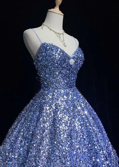 Trägerloses silbernes Vintage-Abendkleid, A-Linie, Geburtstagskleid J9370