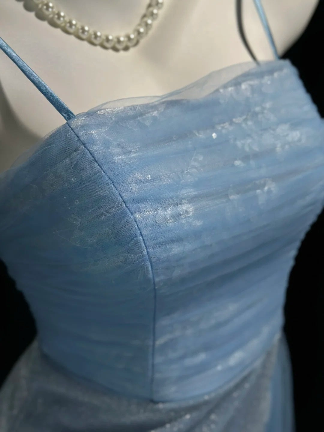 Trägerloses silbernes Vintage-Abendkleid, A-Linie, Geburtstagskleid J9370