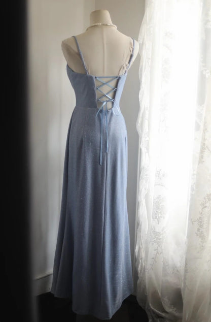 Robe de bal bustier violette en satin avec appliques, robe de soirée formelle J9413