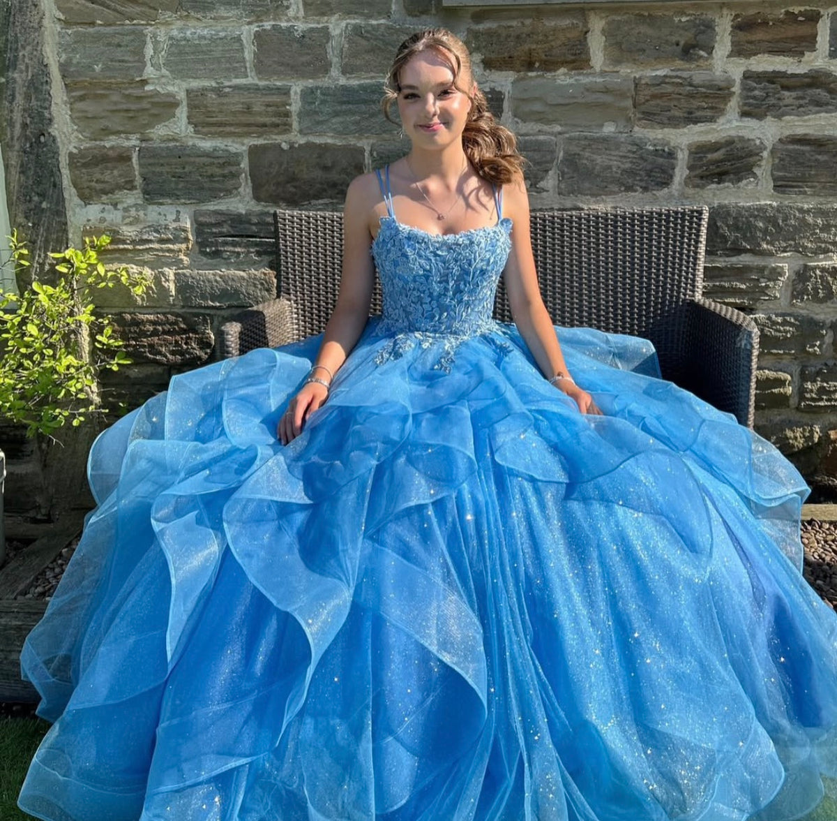 Trägerloses silbernes Vintage-Abendkleid, A-Linie, Geburtstagskleid J9370