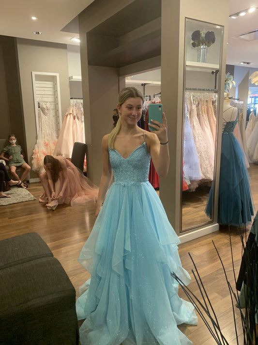 Robe de bal bustier violette en satin avec appliques, robe de soirée formelle J9413