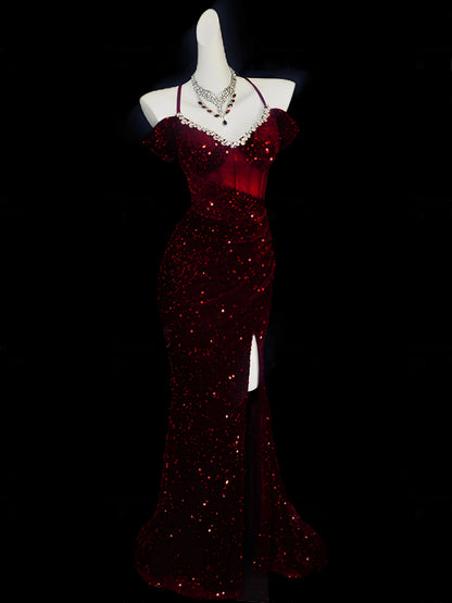 Robe de bal bustier violette en satin avec appliques, robe de soirée formelle J9413