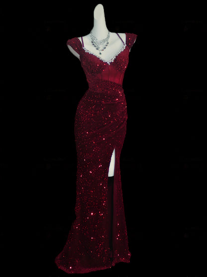 Robe de bal bustier violette en satin avec appliques, robe de soirée formelle J9413
