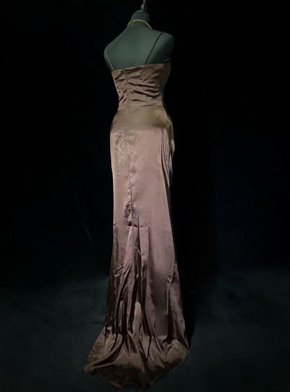 Trägerloses silbernes Vintage-Abendkleid, A-Linie, Geburtstagskleid J9370