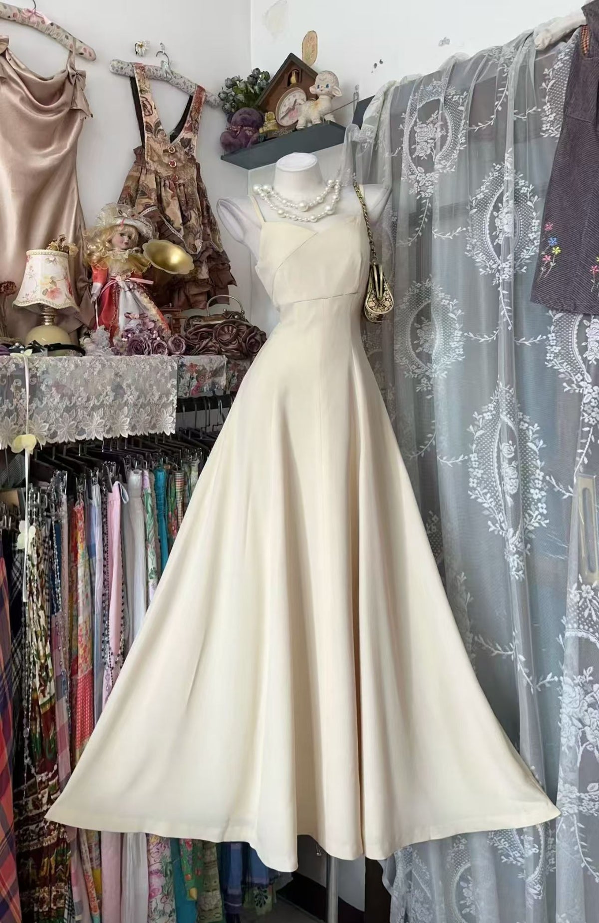 Spaghetti Straps Formal Prom Dress Wedding Guest Dress  J11862