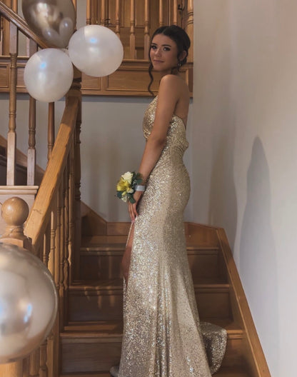 Trägerloses silbernes Vintage-Abendkleid, A-Linie, Geburtstagskleid J9370