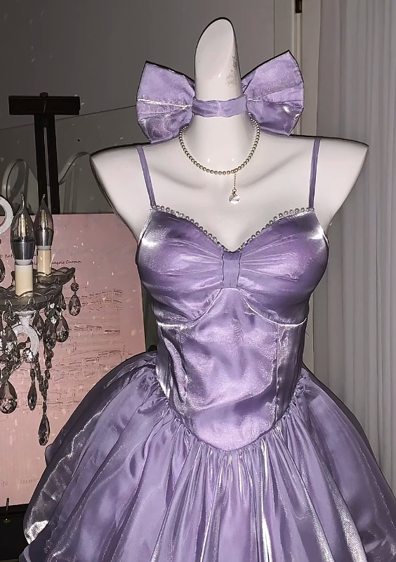 Trägerloses silbernes Vintage-Abendkleid, A-Linie, Geburtstagskleid J9370